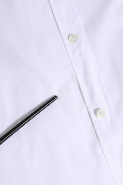 Dolce &amp; Gabbana Weißes langärmliges Hemd aus Baumwolle in GOLD