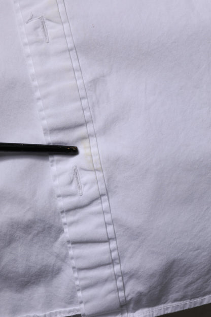 Dolce &amp; Gabbana Weißes langärmliges Hemd aus Baumwolle in GOLD