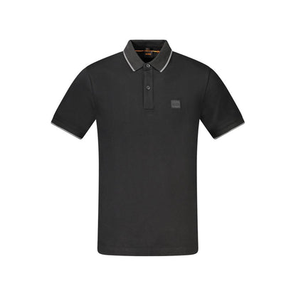 Hugo Boss Poloshirt aus schwarzer Baumwolle
