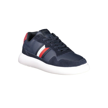 Tommy Hilfiger – Blaue Leder-Sneaker für Herren