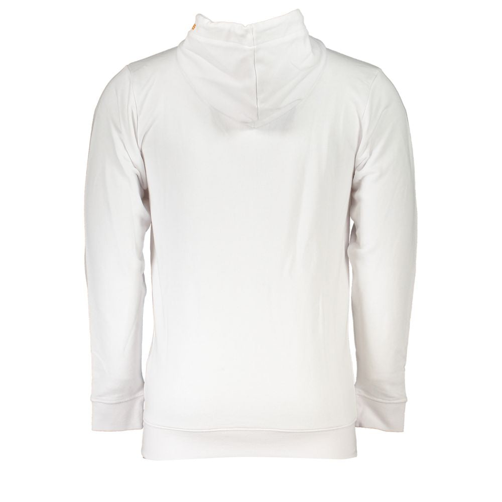 Cavalli Class Weißes Herren-Sweatshirt aus Baumwolle mit Kapuze