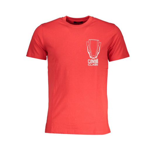 Rotes Baumwoll-T-Shirt der Cavalli-Klasse