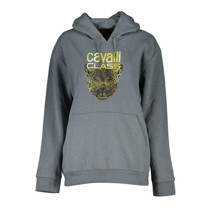 Cavalli Class Grauer Baumwollpullover für Damen