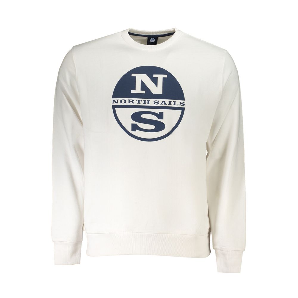 North Sails White Cotton Men Sweater