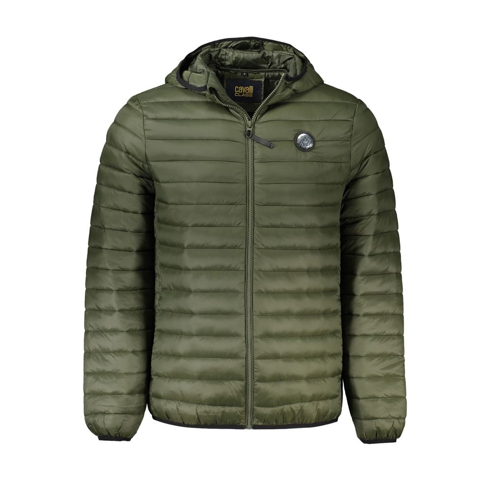 Cavalli Class Grüne Polyamid-Herrenjacke