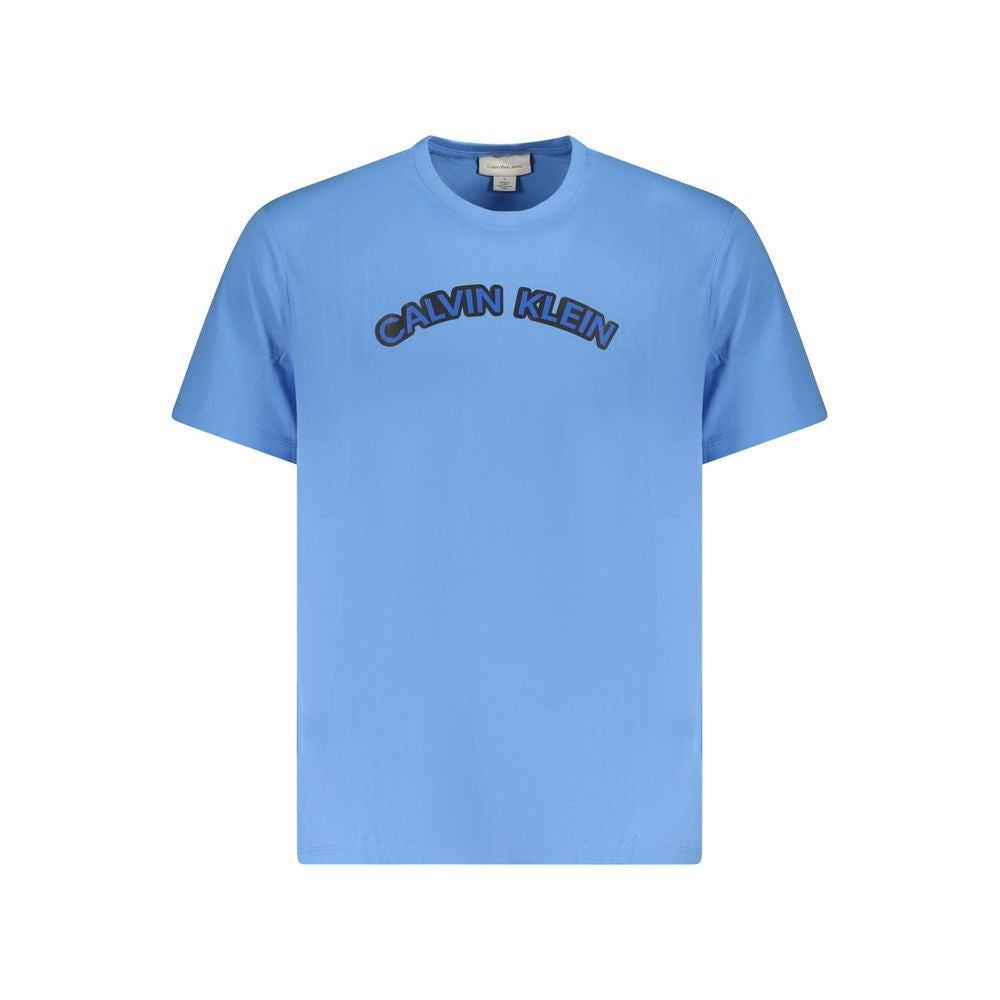 Calvin Klein Hellblaues Herren-T-Shirt aus Baumwolle