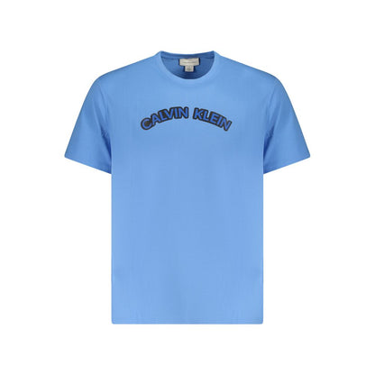 Calvin Klein Hellblaues Herren-T-Shirt aus Baumwolle