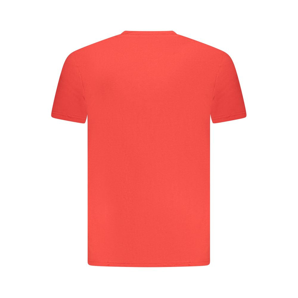 Cavalli Class Rotes Herren-T-Shirt aus Baumwolle