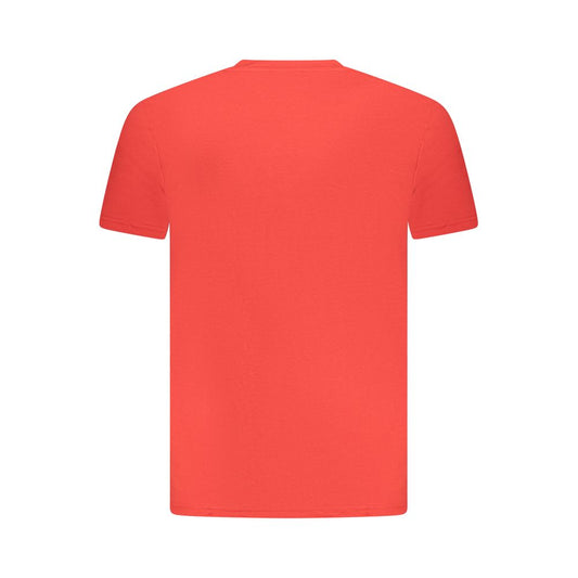 Cavalli Class Rotes Herren-T-Shirt aus Baumwolle