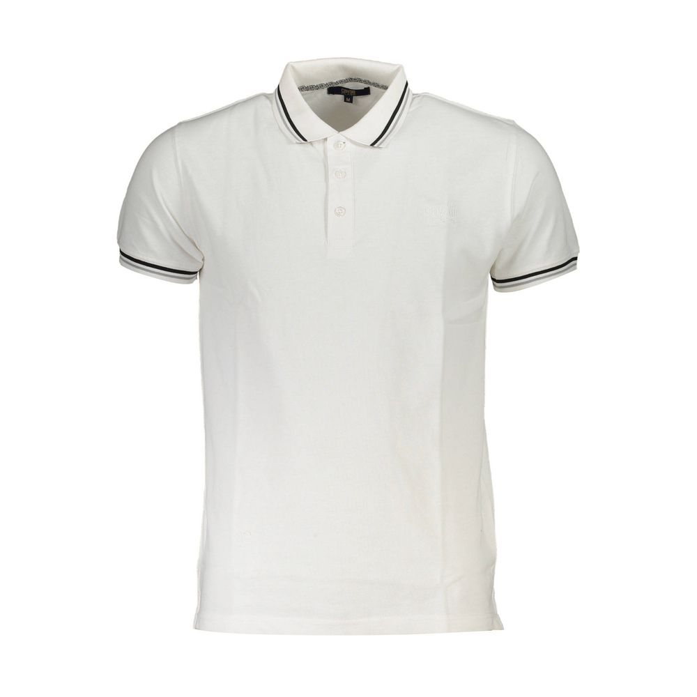 Cavalli Class Poloshirt aus weißer Baumwolle für Herren
