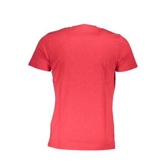Cavalli Class Rotes Herren-T-Shirt aus Baumwolle