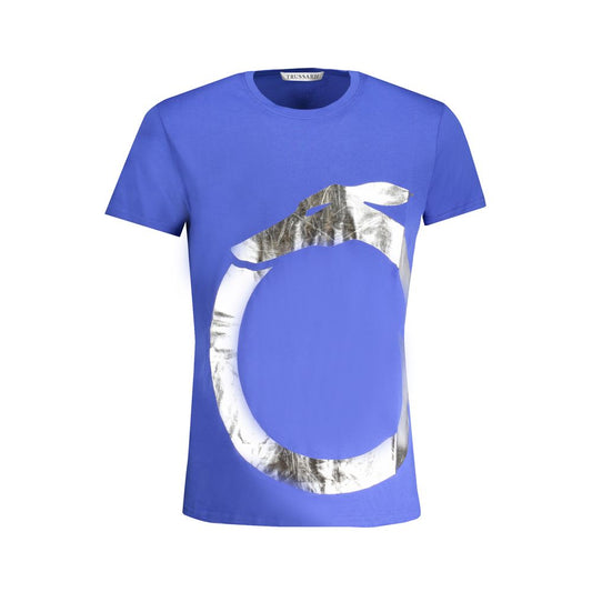 Blaues Baumwoll-T-Shirt von Trussardi