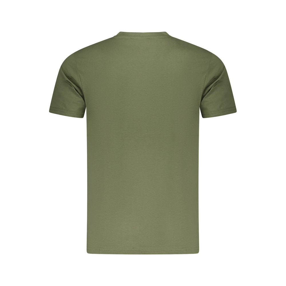 Cavalli Class Grünes Herren-T-Shirt aus Baumwolle