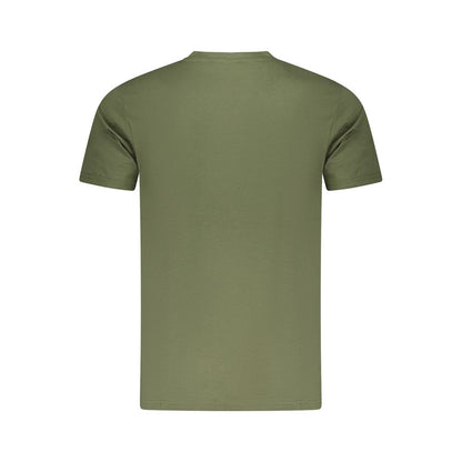 Cavalli Class Grünes Herren-T-Shirt aus Baumwolle