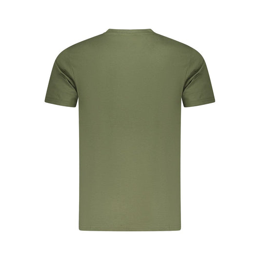 Cavalli Class Grünes Herren-T-Shirt aus Baumwolle