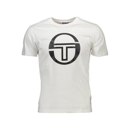 Sergio Tacchini Weißes Baumwoll-T-Shirt für Herren