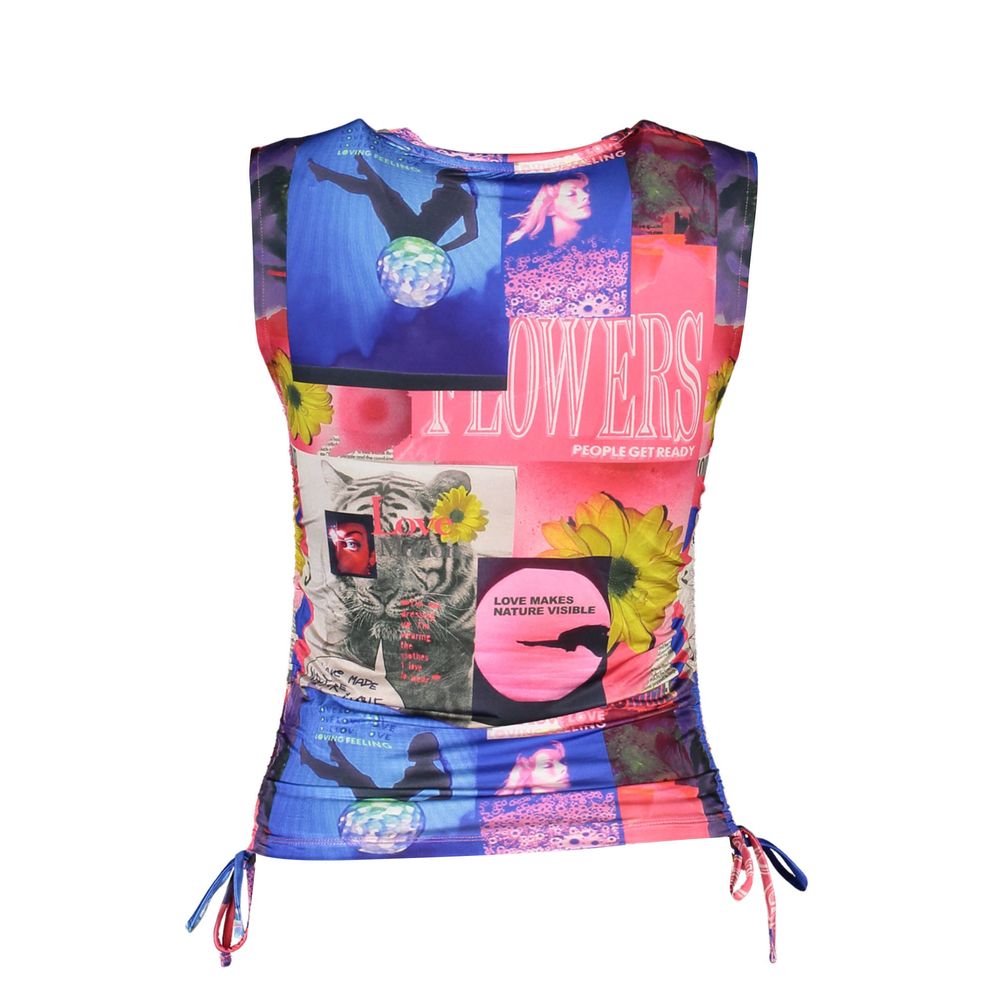 Desigual Blaues Elastan-Top für Damen