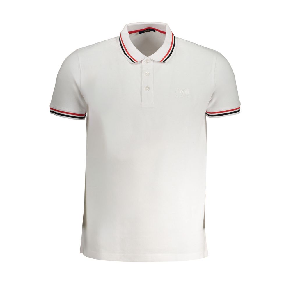 Weißes Poloshirt aus Baumwolle von Cavalli Class