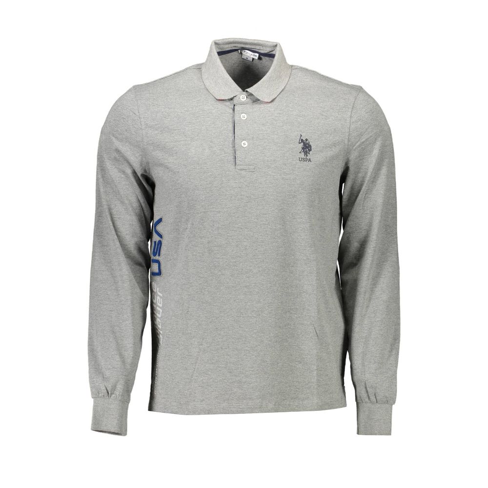 US POLO ASSN. Graues Herren-Poloshirt aus Baumwolle