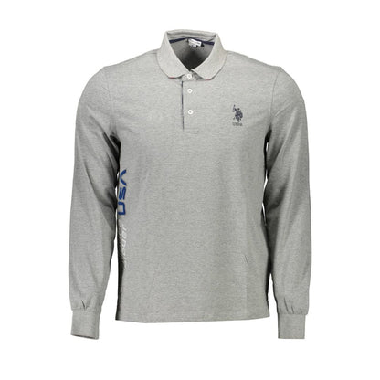 US POLO ASSN. Graues Herren-Poloshirt aus Baumwolle