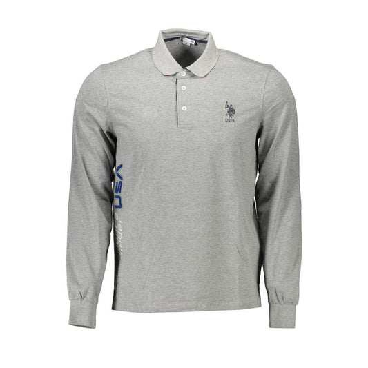 US POLO ASSN. Graues Herren-Poloshirt aus Baumwolle