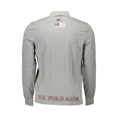 US POLO ASSN. Graues Herren-Poloshirt aus Baumwolle