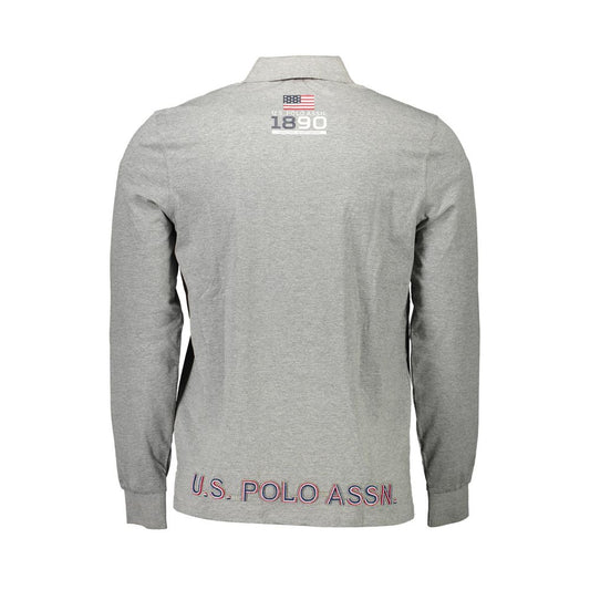 US POLO ASSN. Graues Herren-Poloshirt aus Baumwolle