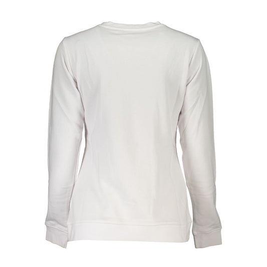 Cavalli Class Weißer Baumwollpullover für Damen