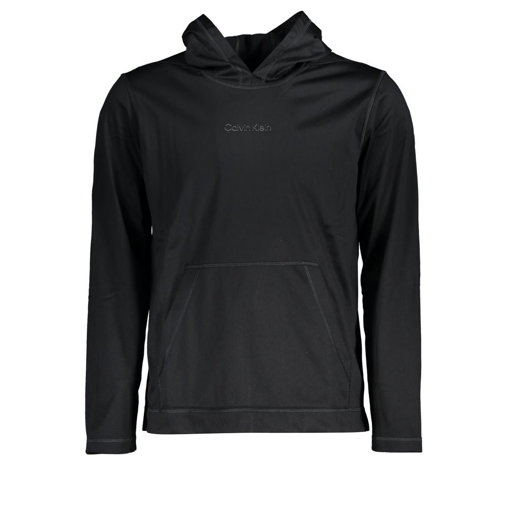 Calvin Klein – Schwarzer Polyester-Kapuzenpullover für Herren