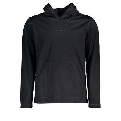 Calvin Klein – Schwarzer Polyester-Kapuzenpullover für Herren