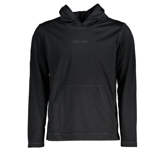 Calvin Klein – Schwarzer Polyester-Kapuzenpullover für Herren