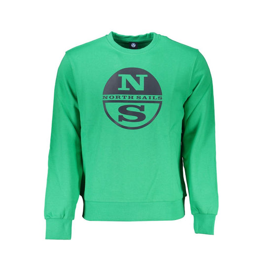 North Sails Green Cotton Men Sweater
