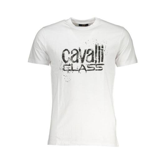 Weißes Baumwoll-T-Shirt der Cavalli Class