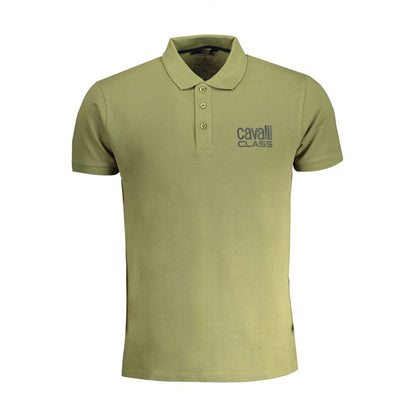 Grünes Poloshirt aus Baumwolle von Cavalli Class