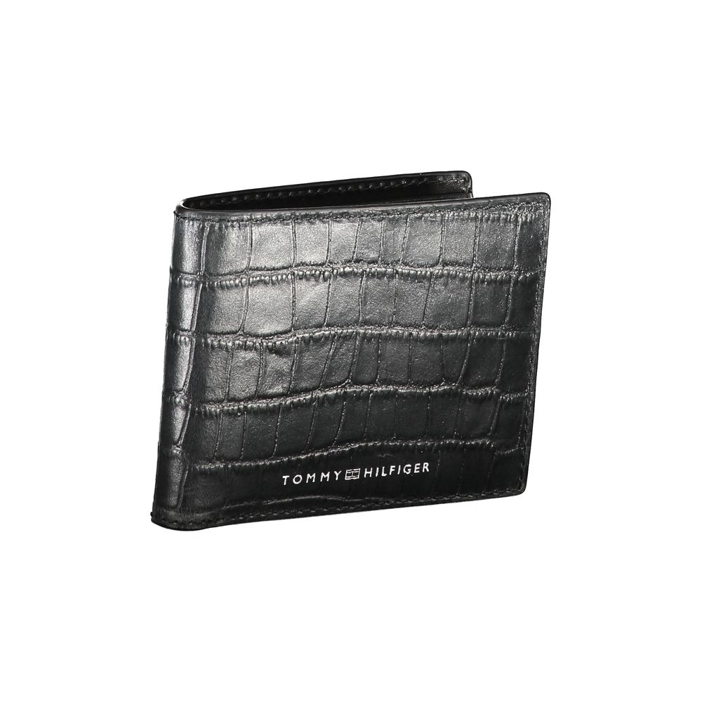 Tommy Hilfiger – Schwarze Lederbrieftasche