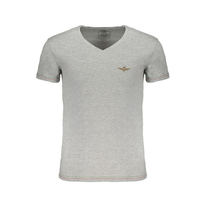 Aeronautica Militare Braunes Herren-T-Shirt aus Baumwolle