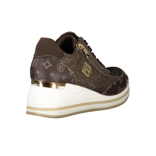 Laura Biagiotti Braune Polyester-Damen-Sneaker