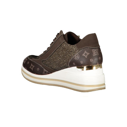 Laura Biagiotti Braune Polyester-Damen-Sneaker