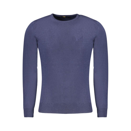 Cavalli Class Blauer Viskose-Herrenpullover