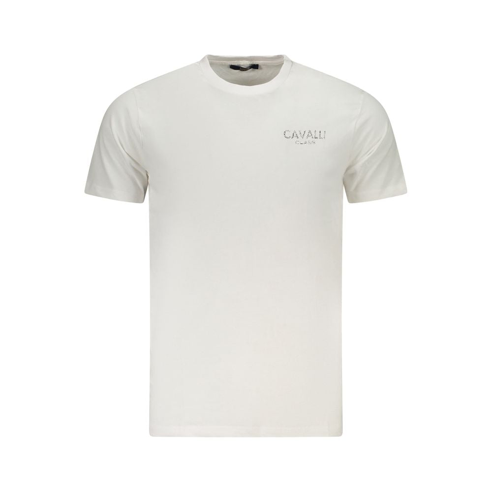 Cavalli Class Herren-T-Shirt aus weißer Baumwolle