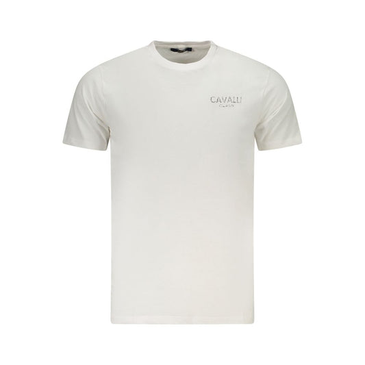 Cavalli Class Herren-T-Shirt aus weißer Baumwolle