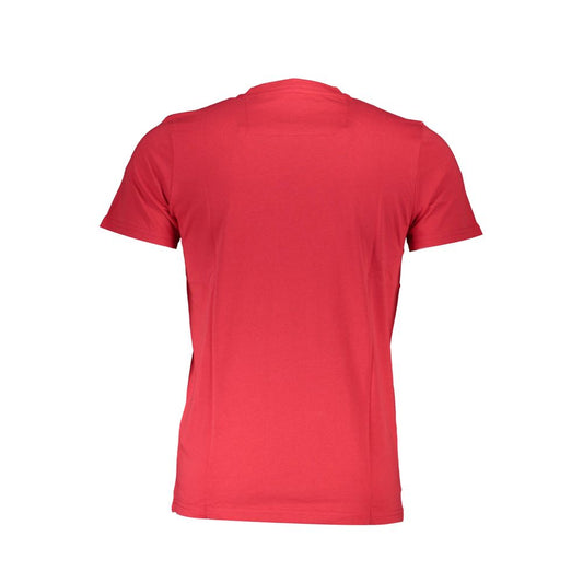 Cavalli Class Rotes Herren-T-Shirt aus Baumwolle