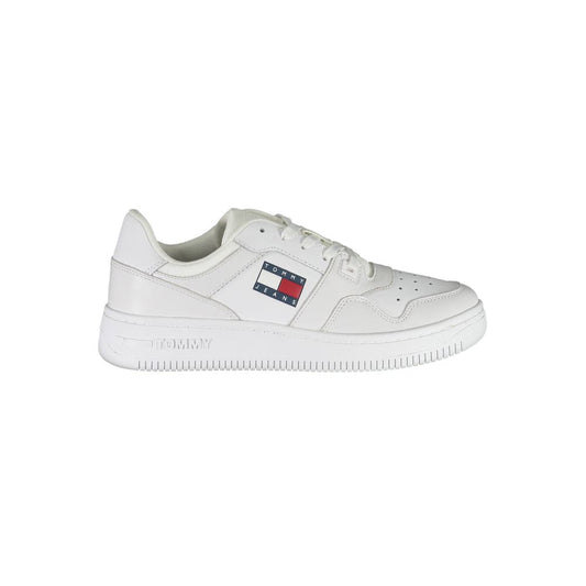 Tommy Hilfiger – Weiße Sneaker aus recyceltem Polyester für Damen