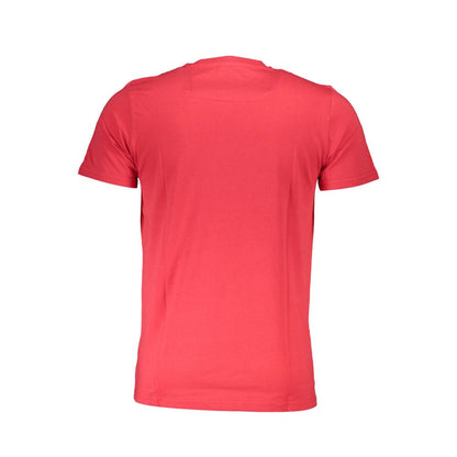 Cavalli Class Rotes Herren-T-Shirt aus Baumwolle