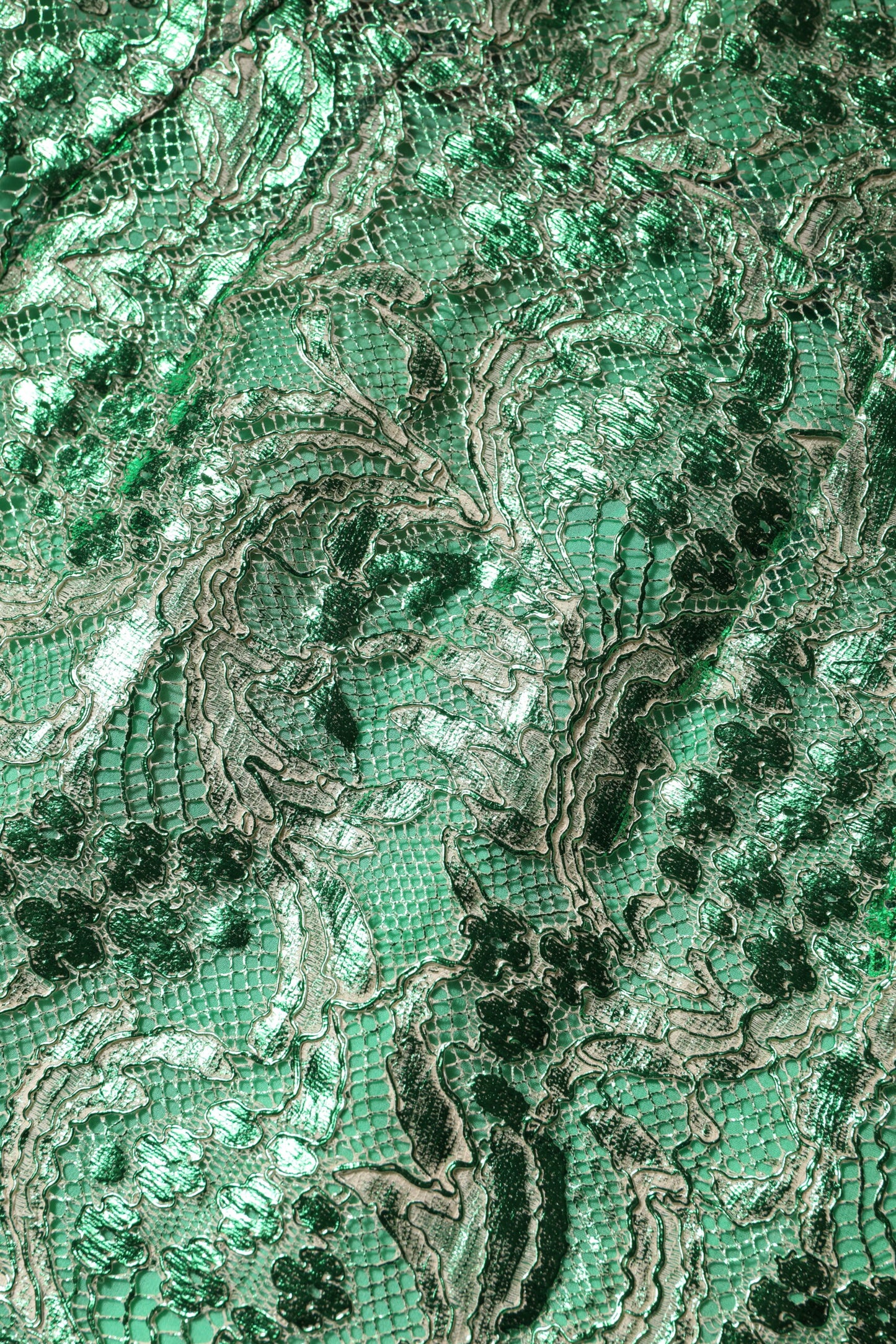 Dolce &amp; Gabbana – Grünes Midi-Etuikleid aus geblümter Baumwolle mit Spitze