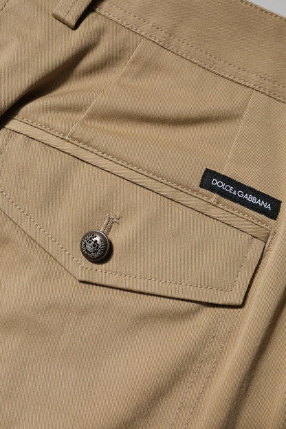 Dolce & Gabbana Brown Cotton Cargo Tapered Pants