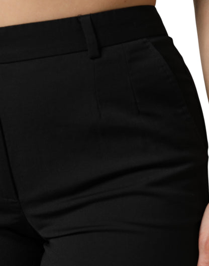 Dolce & Gabbana Black High Waisted Tapered STAFF Pants