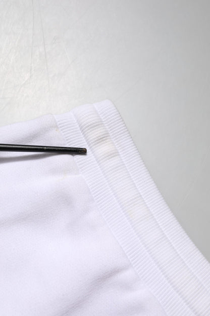 Dolce &amp; Gabbana – Weiße Jogginghose aus Baumwollstretch