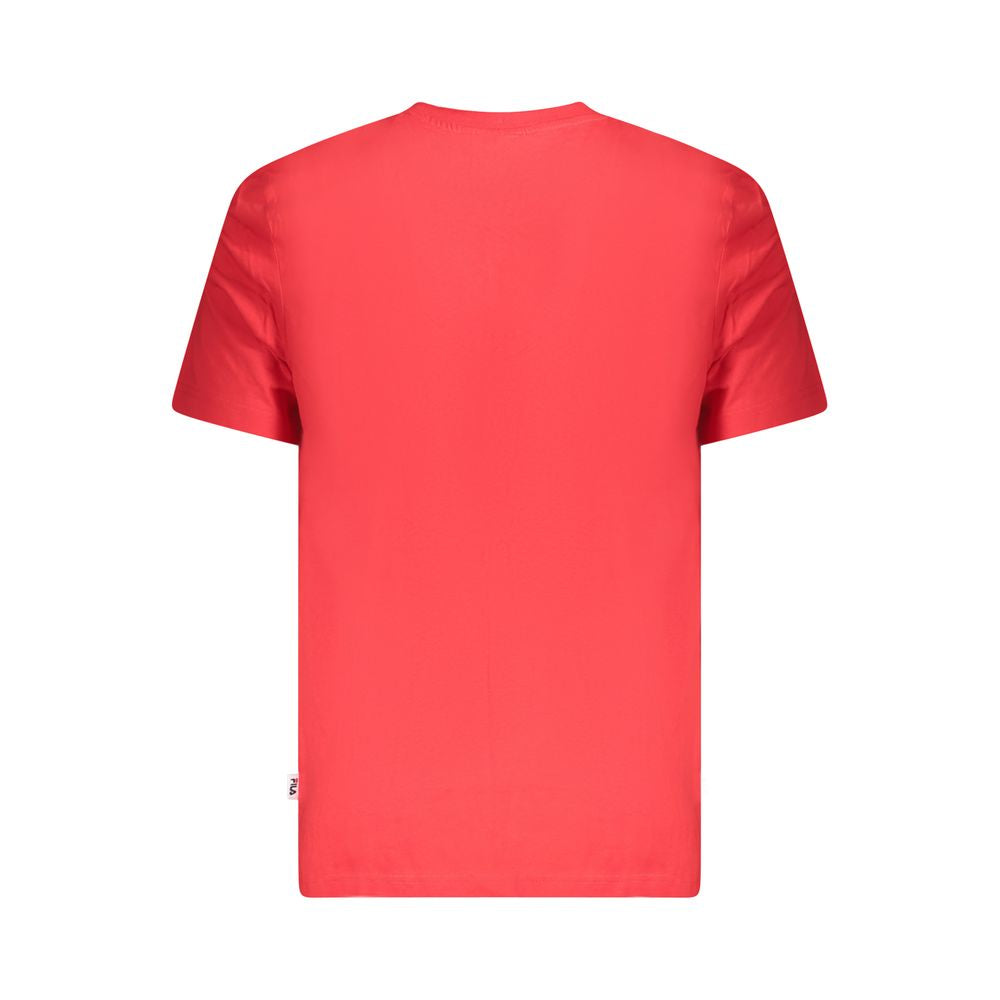 Fila Rotes Baumwoll-T-Shirt für Herren