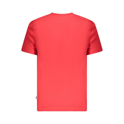 Fila Rotes Baumwoll-T-Shirt für Herren